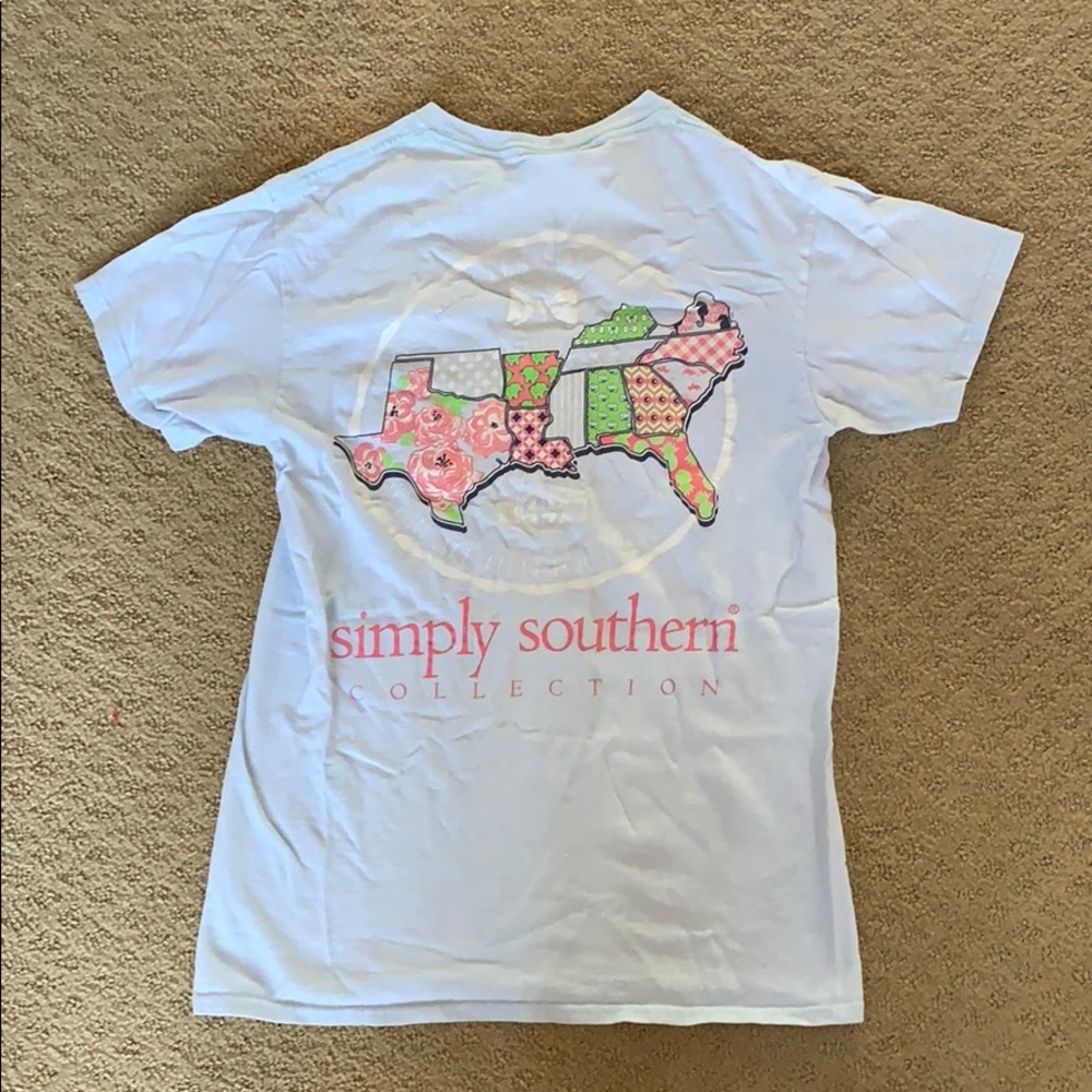 Light blue simply southern shirt